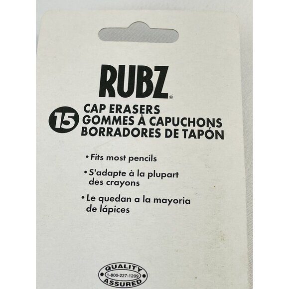 Vintage 1999 Pentech Rubz Eraser Cap Toppers Multi-Color 15 Pieces Open Box - Picture 5 of 9